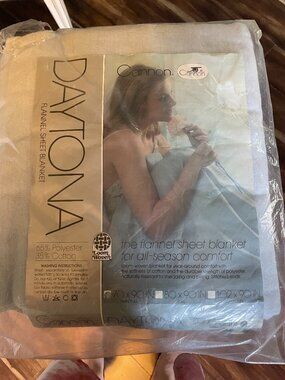 Vintage Cannon Flannel Sheet Blanket NIP Light Blue